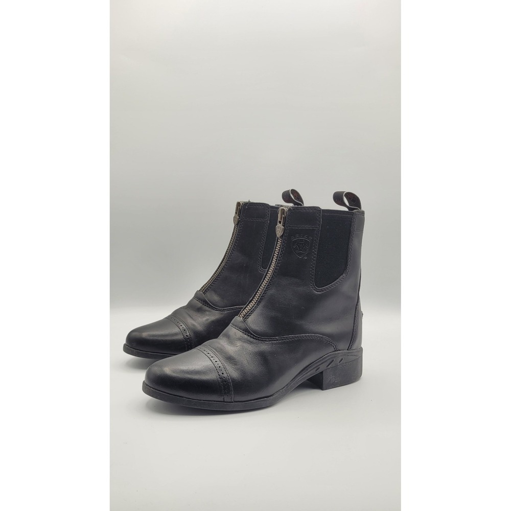 Ariat Heritage IV Zip Paddock Boots Womens 6.5 B Black Leather Riding 10000789